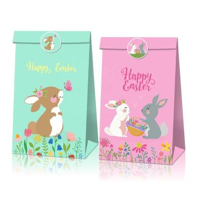 China Recycled Materials 4PCS/SET Sublimation Easter Day Candy Bag Bing Stuffed Decoration Easter Velvet Bunny Party Bags for sale