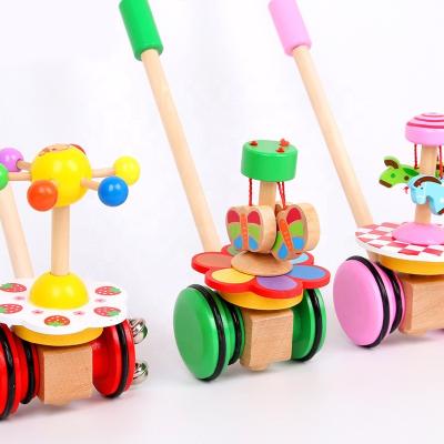 China 2022 New High Quality Developing Intelligence Geometric Shape Car Push Toys Matching Wooden Push/Clog Toys And Walkers for sale