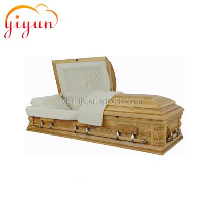 China American Style Wooden Casket 009 Natural Ash for sale