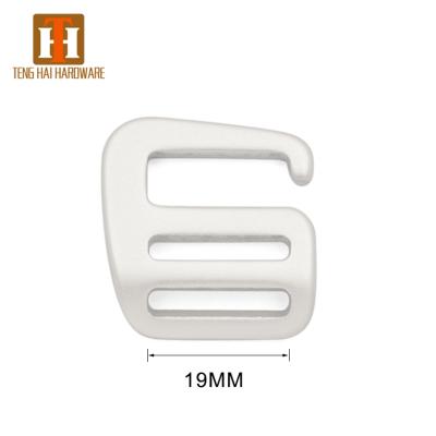 China Free Sample 19mm Adjustable Bend G Buckle Anodized Aluminum Alloy Buckle for sale