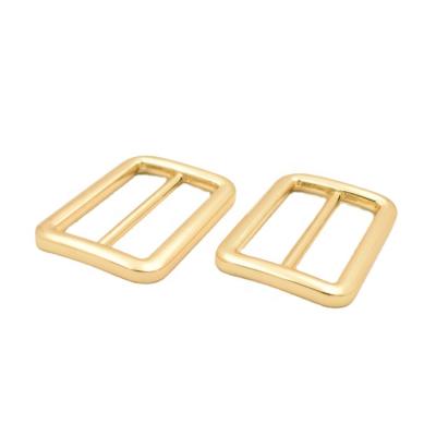 China Free Sample 38MM Slide Glide Buckle Metal Zinc Alloy Tri Bend Buckles for sale