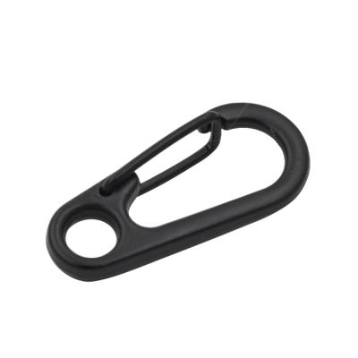 China Mini small black zinc alloy carabiner buckle snap head chain spring hook of the bag. .etc for sale