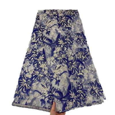 China Viable Hot Selling Italian Brocade Fabric Brocade Lace Fabric Jacquard Lace With Flower for sale