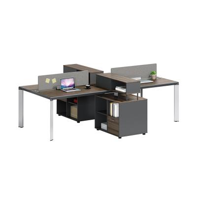 China Modular Office Workstation Panel Convertible Wooden Computer Melamine Furniture Office Online Desk for sale