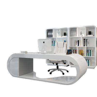 China Simple and modern white boss Painting table good quality simple and modern office suitable prices for sale