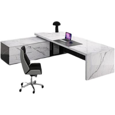 China New simple and modern white high-end boss Wooden and modern simple type desk table sell well for sale