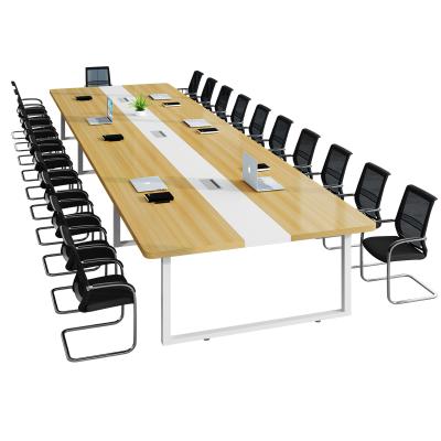 China Simple And Modern Wholesale Simple And Modern Wooden Mobile Conference Room Table Chairs Set for sale