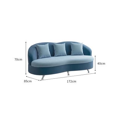 China Pilou Gray Velvet Fabric Comfortable Sofa Chair Waiting Reception Area In Modern Design Living Room Chair for sale