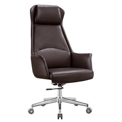 China Adjustable (Height) Recliner Comfortable Ergonomic Leather Personal Computer Chair Lift Swivel Chair Office Boss Chair for sale