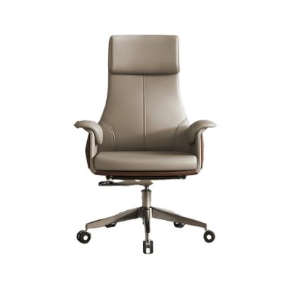 China (Height)Adjustable Comfortable And Long Sitting Leather Boss Computer Chair Can Be Reclined Home High End Boss Office Chair for sale