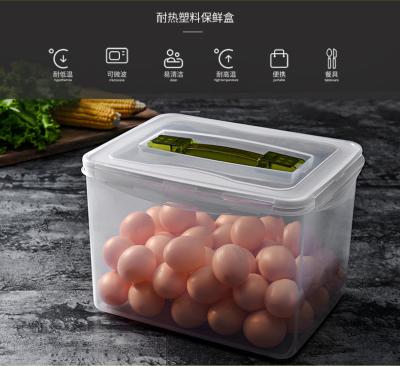 China 2PCS Viable SET Multifunctional PP Crisper Kitchen Food Container Organizer Airtight Trash Cans With Lid for sale