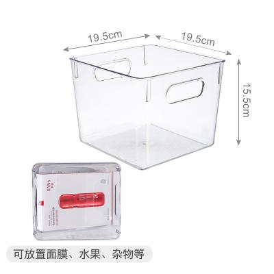 China Disposable Plastic BPA Free Plastic Fridge PET Fridge Bin Clear Pantry Storage Organizer For Kitchen for sale