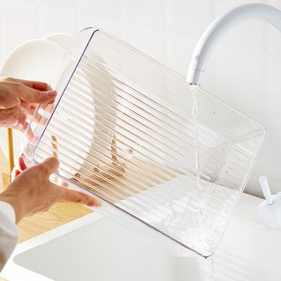 China Disposable Transparencies Pull Out Clear Plastic PET Fridge Drawer Storage Box Container Organizer Bins for sale