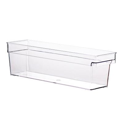 China Disposable Clear Fridge Drawer Organizer Pull Out Stackable Fridge Organizer Bin For Freezer Kitchen Pantry for sale