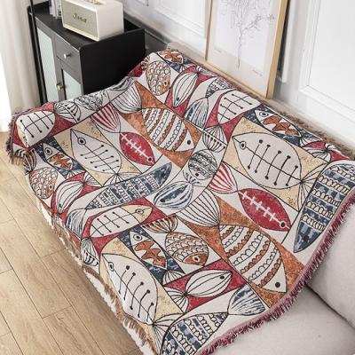 China Rawhouse Panic Style Christmas Decorative Cheap Blankets Universal Cover Towel Low Moq Use For Sofa Head Cover for sale