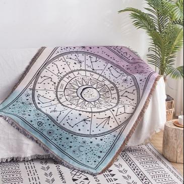 China New Universal Geometric Style Pattern Customizable Towel Blanket Sand Towel For Sofa for sale