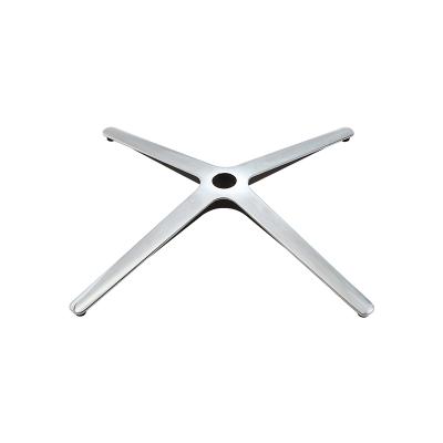 China Office leisure living room coffee table frame aluminum alloy chair modern rotating single four-star quadruped base for sale