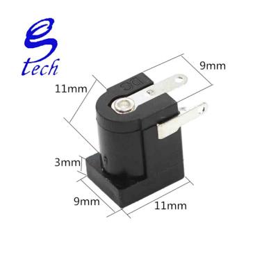 China Electronic Connector Long Pins Supply DC-005 Electrical Jack Dc Power Socket Connector Dc-005 Black Plastic for sale