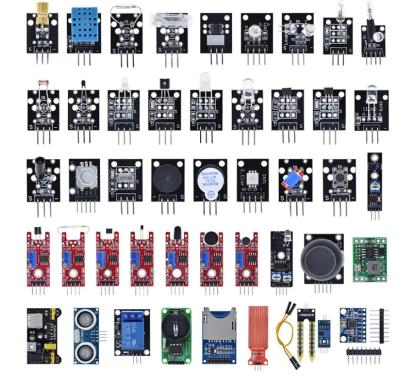 China Computer 45 Kinds of Sensors Digital Temperature Humidity RGB LED Sound Ultrasonic Module R3 MEGA2560 Soil Buzzer Sensor for sale