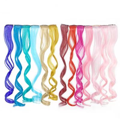 China Fascinating Seamless Curly Braiding Hair Extension Single Color V-Tip Hair Clip Hair Wig Piece Synthetic Hair for sale