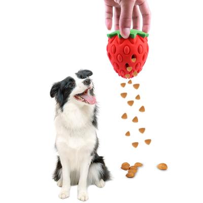 China Hot Selling Viable Deluxe Pet Chew Toy Food Leaking Interactive Toy Tool Indoor Training Strawberry Dragonfruit Trained Cute Dog Toys for sale