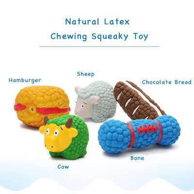 China Factory Wholesale Best Quality Natural Latex Cute Chewing Squeaky Toy For Dog for sale