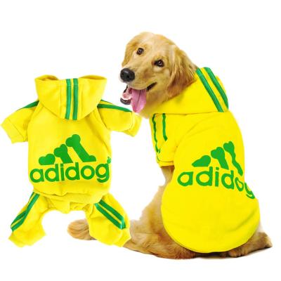 China Best Stocked Quality Factory Price Adidog Pet Clothes For Dog Cat Size S | 9XL Warm Puppy Hoodies Sweatshirt Sweater Dog Outfits for sale