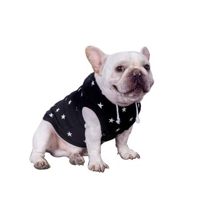 China Luxury Classic Cute Outdoor Comfortable Fashion Pet Dog Hoodies Viable Selling Sporty Dog Clothes Hoodies Star Printed for sale