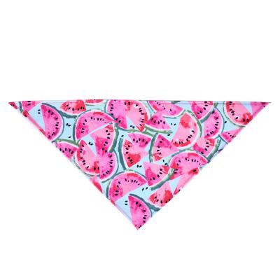 China Fashion Cute Adorable Summer Stocked Hawaiian Bandanna For Dog Watermelon Pineapple Dragonfruit Donut Bandanna for sale