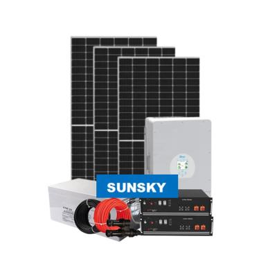 China Eu Rack Home Art 1 KW 5000 Watt Solar Panel 3kw 8kw Hybrid Solar System Based On Single Phase 220/230V for sale