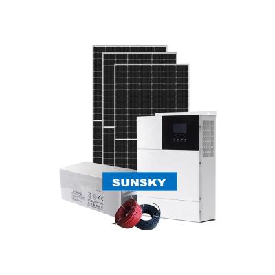 China Home CE TUV Certificate 5 Kw Off Grid Solar Power System 3kw 5kw Solar System Price With Single Phase for sale