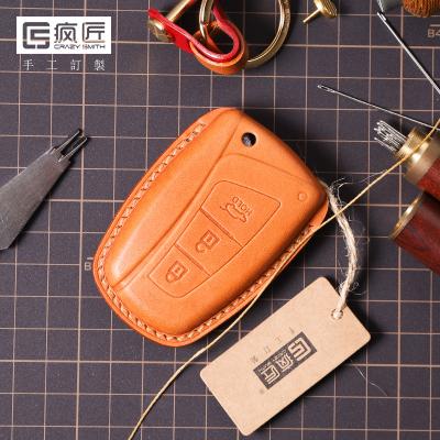 China 2021 Luxury and 100% Eco-friendly NEW Top Grade LeatherCraft Hands Stitching Genuine Leather Smart Car Head Body Cover For Hyundai New Santa Fe /IX45 for sale