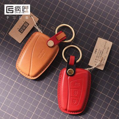 China 2021 Luxury and 100% Eco-friendly NEW Top Grade LeatherCraft Hands Stitching Genuine Leather Smart Car Head Body Cover For Hyundai New Santa Fe /IX45 for sale