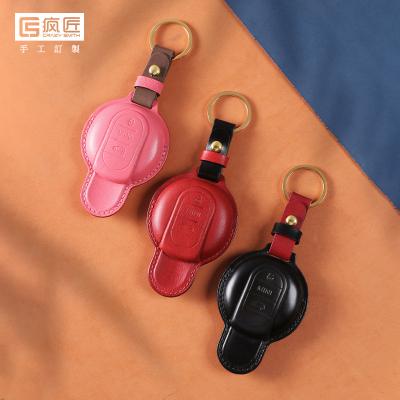 China 2021 NEW Luxury High Quality and 100% Eco-friendly Craft First Handmade Layers Whip Smart Car Key Case Car Key Cover Leather For BMW MINI Coupe /Jcw/One for sale