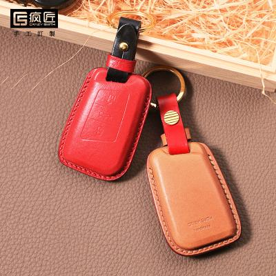 China NEW 2021 Luxury Handmade High Grade Full Grain Car Key Stitching Genuine Leather Smart Covers and 100% Eco-friendly For Volkswagen Passat\Magotan\cc for sale