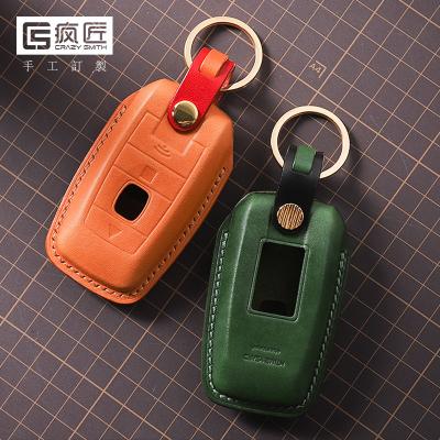 China 2021 NEW luxury gifts and 100% eco-friendly and crafts hand high stitching grade full grain genuine leather smart car key case cover for Rolls Royce for sale