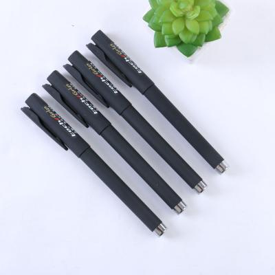 China Signature Carbon Pen Ballpoint Pen Black Stationery Normal Wholesale Office Custom Frosted Neutral Pen for sale