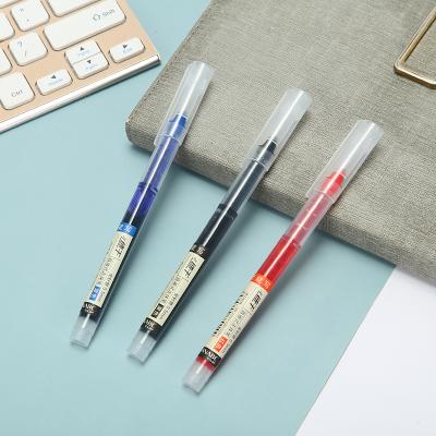 China Normal Simple Elegant Office Works Smooth Writing Neutral Gel Pen Straight Liquid Gel Ink parque for sale