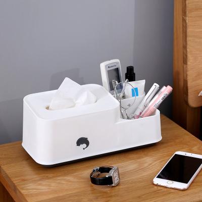 China Wholesale Custom Eco-friendly Printing Multifunctional Plastic Storage Tissue Box Bathroom Storage Box for sale