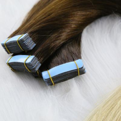 China No Shedding. No Tangle. Soft. Shiny Double drawn Tape Extensions Invisible tape in hair extensions 100% human hair for sale