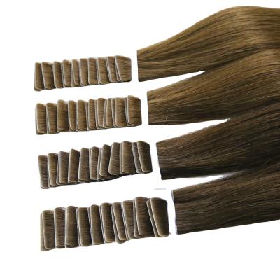 China Silky Straight Wave Double drawn european invisible tape in hair extensions injection tape in tape hair extension for sale