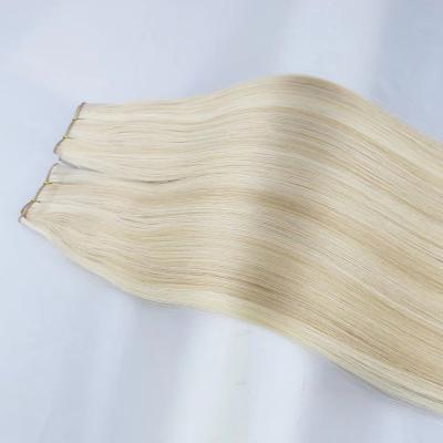 China Silky Straight Wave brazilian cuticle aligned genius weft human hair extensions vendor. remy human hair genius weft hair extensions for sale