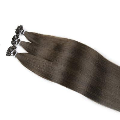 China Silky Straight Wave Wholesale Virgin  Russian hair  natural straight flat tip  Hair Extension human hair double drawn for sale