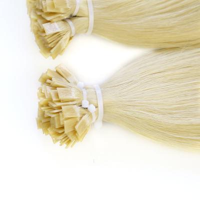 China Silky Straight Wave Factory Wholesale Double Drawn Italian Prebonded flat Tip Hair Extensions Virgin Keratin Human Hair Extension for sale