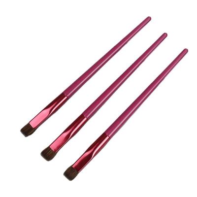 China Angular blush new fashion eyebrow wholesale private label makeup cosmetic purple fished aluminum line eyebrow square tube brow brush for sale