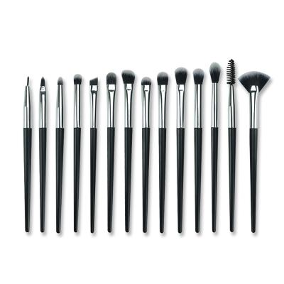 China Angular Blush Professional Black 14Pcs Base Eyeshadow Eyebrow Concealer Pencil Smudge Highlight Brushes Brush Set Cosmetic Wholesale for sale