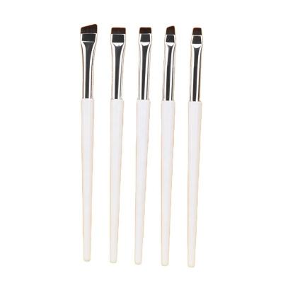 China Angular Blush Wholesale Professional White Small Angled Eyebrow Blade Cutout Sweeps Thin Eyebrow Eyeliner Brush, Angled Brush For Eyebrows for sale