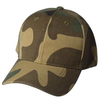 China COMMON Custom Visor Hats Cotton Twill Baseball Cap Dad Camouflage Camouflage Logo 6 Panel Structured Hats for sale