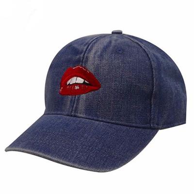 China JOINT Dad Hat Custom Denim Embroidery Jeans Hat Washed 6 Panel Baseball Cap Custom Dad Hats Denim Hat for sale