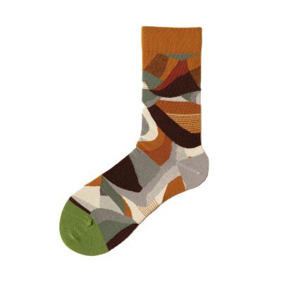 China Retro European QUICK DRY Abstract Oil Painting Girl Socks for sale